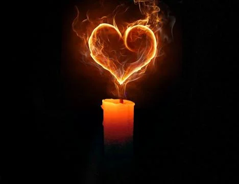 Candle fire Love Stock Photos