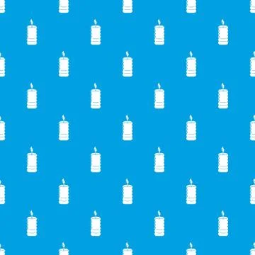 Candle fire pattern seamless blue 스톡 일러스트