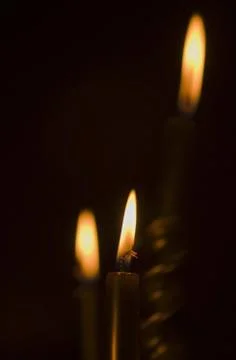 Candle fire Stock Photos