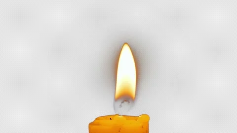Candle Flame with Alpha Channel Stock Footage