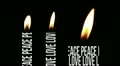 Candle flame animation (peace and love) HD Footage