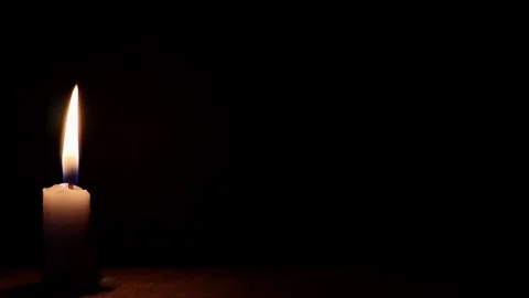 Candle flame burning on black background 库存影片 273668741