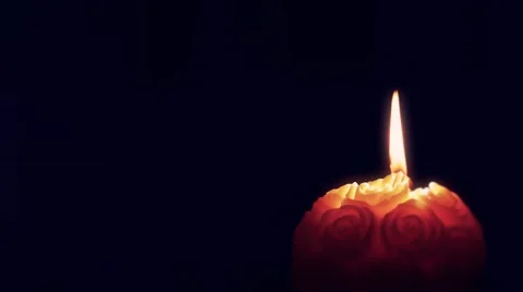 Candle Flame Burning Stock Footage 43391880