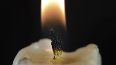 Candle flame close-up Video stock 132062422