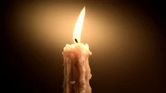 Close-up of burning candle with melting wax png download - 1464