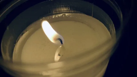 Candle flame closeup Stock Footage 122516716