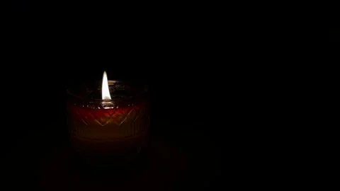 Candle flame in a dark environment Stock Footage 303423408