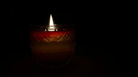 Candle flame in a dark environment Stock Footage 303423414