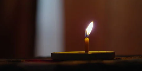 Candle flame dies out Stock Footage 57250980