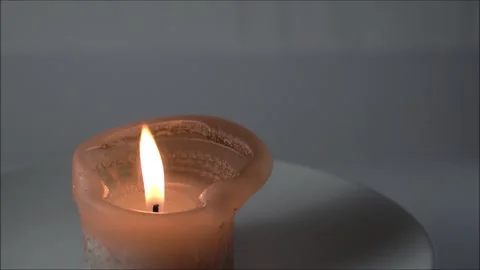 Candle flame fire decoration christmas light Stock Footage 288220596