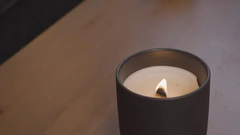 Candle Flame Flickering 4K Stock Footage 243396235