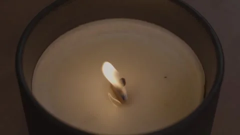 Candle Flame Flickering 4K Stock Footage 243396337