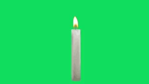 Candle Flame on green screen background. Stock Footage 222734314