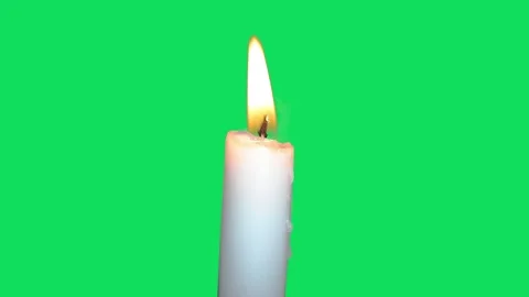 Candle Flame on green screen background. Stock Footage 222734332
