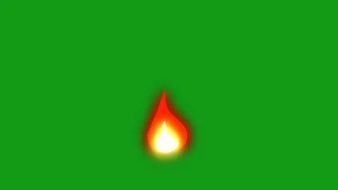 Candle flame green screen motion graphics Stock Footage 136275505