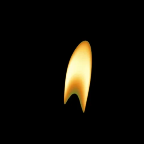 Candle Flame Light Effect Animation on Black Background Stock Footage 347866099