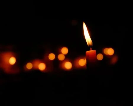 Candle flame light Stock Photos