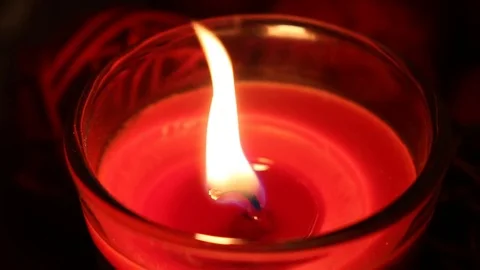 Candle flame, light, romantic Stock Footage 71307037