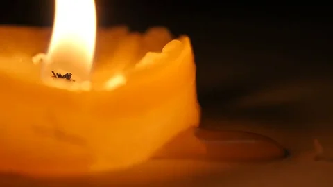 Candle flame macro Stock Footage 69120785