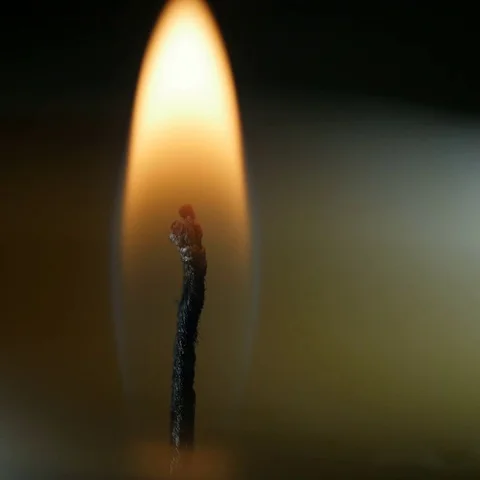 Candle flame with macro Stock Footage 69121472