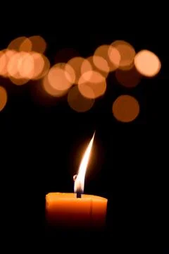 Candle flame Stock Photos