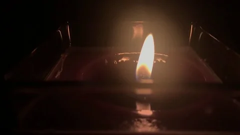 Candle Flame in Slow Motion 1080p HD Stock Footage 85215822