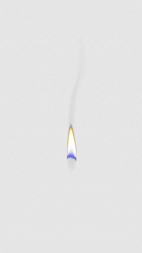 Candle Flame - Vertical Seamless Loop Transparent Background Alpha 4K 24p Stock Footage 345087256