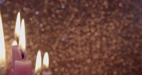Candle Flames on Left Frame 스톡 동영상 231536006
