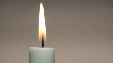 Candle flames macro Stock Footage 70455520