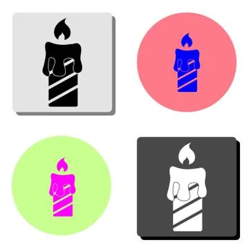 Candle. flat vector icon Stock Illustration