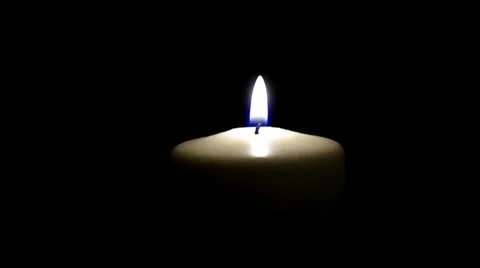 Candle Flickering in the Dark Stock Footage 30580778