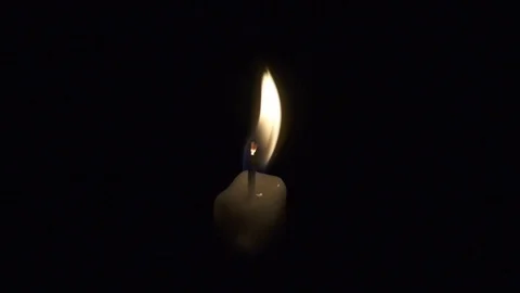 Candle flickers in slow motion Stock Footage 101072452