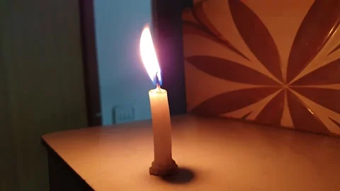 Candle flow in night Stock Footage 133613574