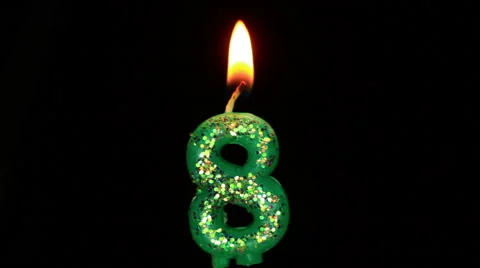 Candle in the form of eight Stock Footage 49063680