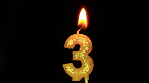 Candle in the form of three Stock Footage 49063623