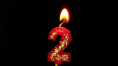 Candle in the form of two Stock Footage 49063604