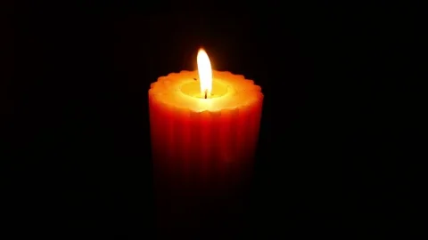Candle Frame In The Dark Stock-Footage 82028283