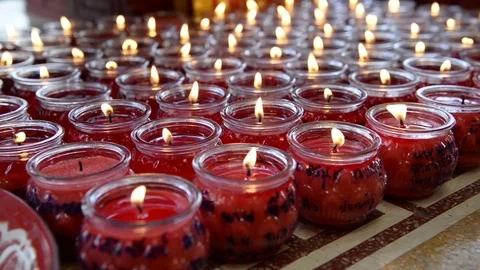 Candle in glass Stock Footage 71015745