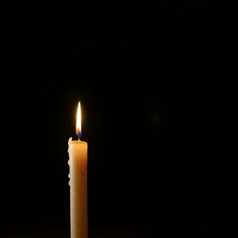 Candle Goes Out On The Black Background With Smoke Stock Footage
