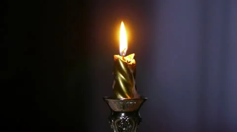 Candle goes out Stock Footage 20589231