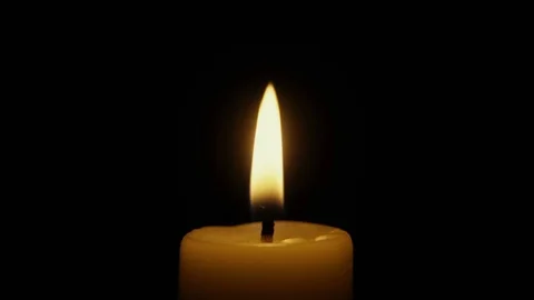 The candle goes out in the wind. Slow motion Stock Footage 74522583