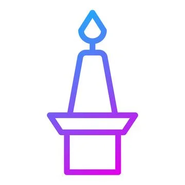 Candle gradient illustration vector and logo Icon new year icon perfect. Stock Illustration