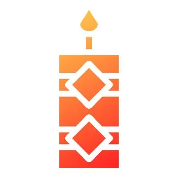 Candle gradient solid illustration vector and logo Icon new year icon perfect 库存插图