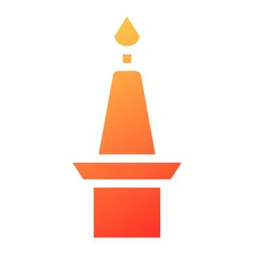Candle gradient solid illustration vector and logo Icon new year icon perfect 库存插图