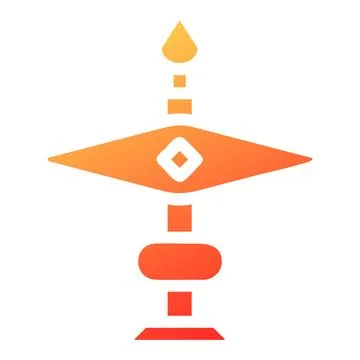 Candle gradient solid illustration vector and logo Icon new year icon perfect Illustrazione stock