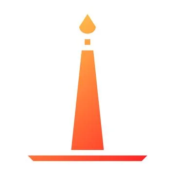 Candle gradient solid illustration vector and logo Icon new year icon perfect Illustrazione stock