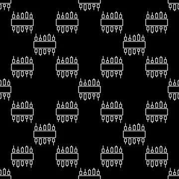 Candle Graph vector Candlestick Chart with square inside thin line seamless.. Illustrazione stock