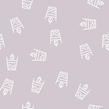 Candle handiwork line vector seamless pattern 스톡 일러스트