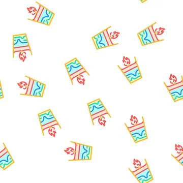 Candle handiwork vector seamless pattern Stock Illustration