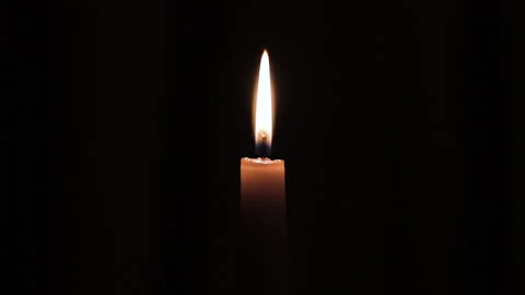 Candle HD Black  Background Stock Footage